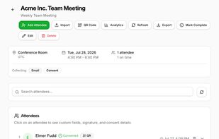AttendPad screenshot 1