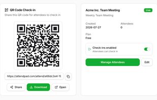 AttendPad screenshot 1