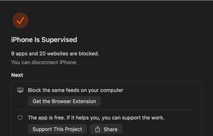 Done: the chosen apps and websites are blocked