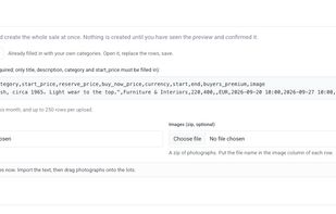 Auctify Import Listings CSV Importer