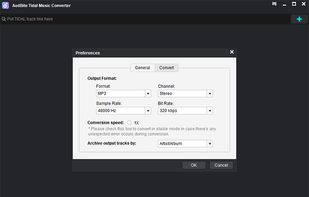 set output format for Tidal music