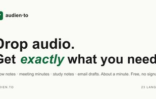 Audien supports 67 languages with a free daily quota.