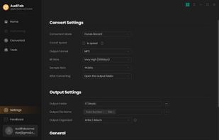 customize output settings