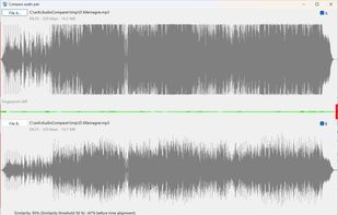 Pair comparison with waveforms and similarity score