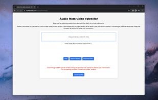 Insert video and convert it to audio.