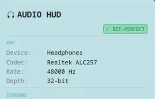 Audio HUD screenshot 1