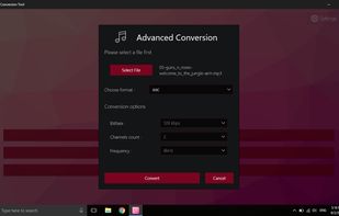Audio Media Conversion Tool screenshot 1