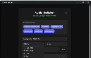Audio Resolution Switcher screenshot 1