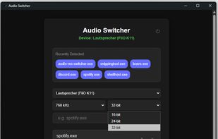 Audio Resolution Switcher screenshot 1