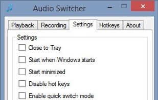 Audio switcher screenshot 1