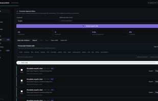 Precision Editor: waveform, transcript and reversible edits