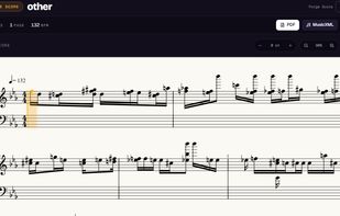 Audio to sheet