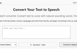User-friendly application for converting text to audio files.