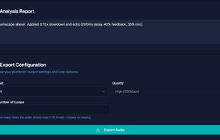 Analysis and Export Sections