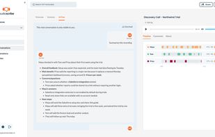 Built-in AI chat about your transcript