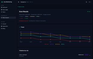 Accessibility scan result