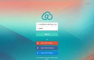 Aurora Files - Login screen