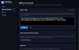 AuthGeek screenshot 1