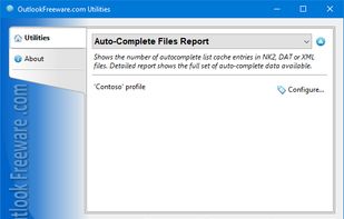 Auto-Complete Files Report for Outlook screenshot 1