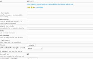Auto Unload Tab screenshot 1