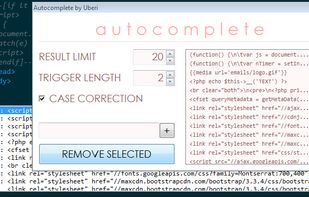 Autocomplete screenshot 1