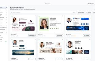 Templates arranged by profession, from real estate to law and consulting.