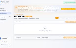 Listing updates