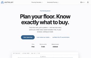 Landing page: draw the room, upload a plan photo, or import a 3D scan or IFC model