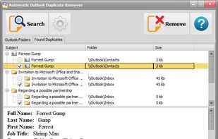 Automatic Outlook Duplicate Remover screenshot 1