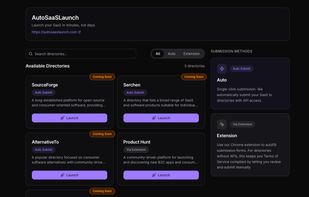 AutoSaaSLaunch screenshot 2