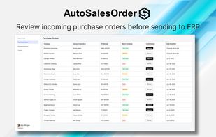 Review incoming purchase orders before sending to ERP