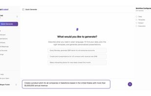 Generating presentations by describing which records to use from your CRM