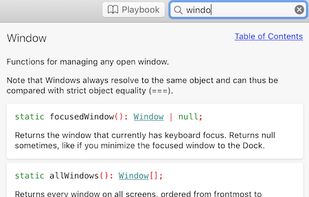 Built-in documentation