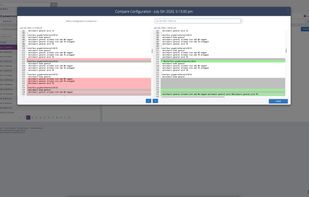 Automated configuration backups with configuration compare. 