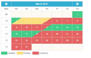 Availability Booking Calendar PHP screenshot 2