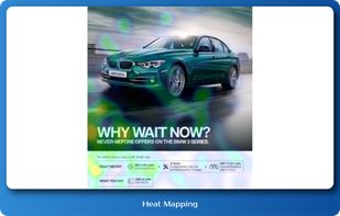 Heat mapping via eye tracking output