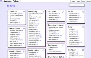 Browse all categories and sections