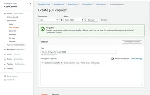 AWS CodeCommit screenshot 3