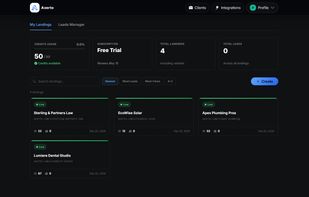 Dashboard page