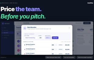 Price the team. Know the cost of the project