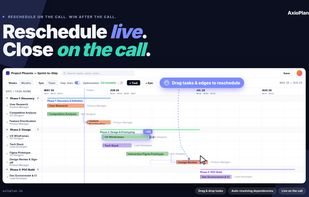 Reschedule live - drag&drop, remove, add. See how costs and deadline change.