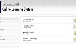 Axis LMS screenshot 1