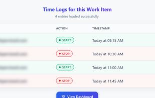 Azure DevOps Time Tracker screenshot 1