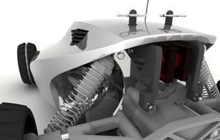 Rendered image of a car interior