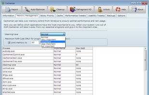 Cacheman screenshot 2