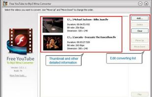 Free YouTube to Mp3 Wma Converter screenshot 1