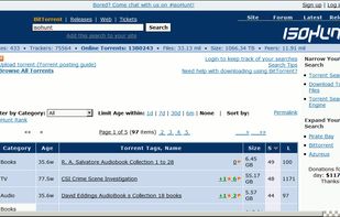 isoHunt screenshot 1