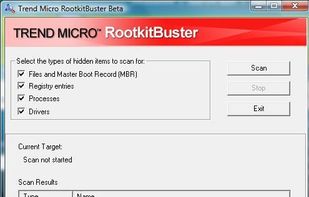 Trend Micro RootkitBuster screenshot 1