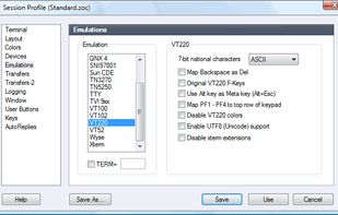 Sample options dialog