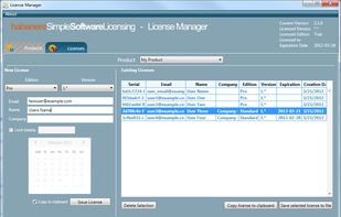 Using the License Manager is easy
Download and run the installer, start the application. The user interface is simple to use, just enter your product details and license setup to get started. And don’t worry if your end-users native language isn’t English, the entire client-side solution supports Unicode and RTL.